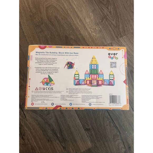 Ever Play Magnetic Tile Building Block With Car Base 101 pcs - Picture 2 of 3
